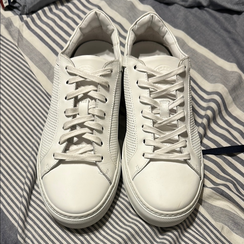 Johnston & Murphy White Leather Men's Sneakers
